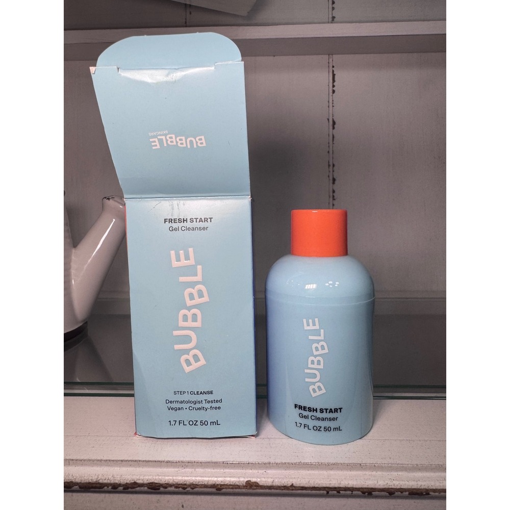 Bubble Skincare Fresh Start Gel Cleanser 1.7 fl oz 50ml Vegan Cruelty-Free New